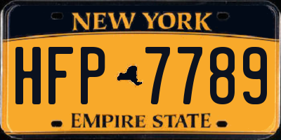 NY license plate HFP7789