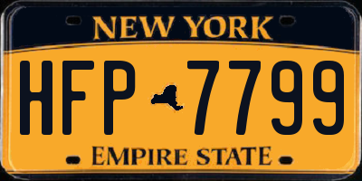 NY license plate HFP7799