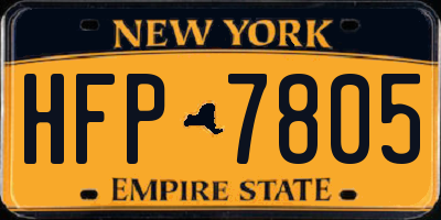 NY license plate HFP7805