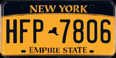 NY license plate HFP7806