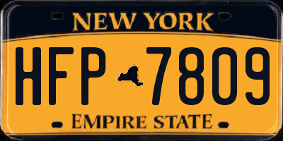 NY license plate HFP7809