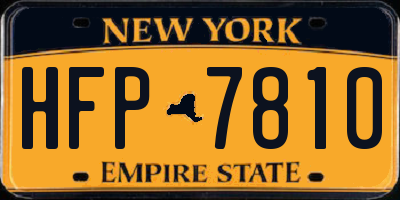 NY license plate HFP7810