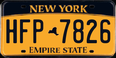 NY license plate HFP7826