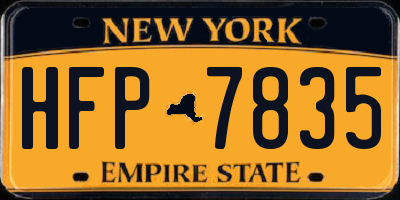 NY license plate HFP7835