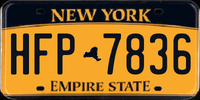 NY license plate HFP7836