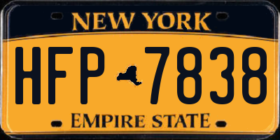 NY license plate HFP7838