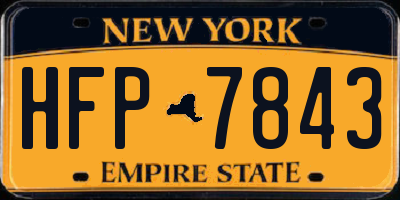 NY license plate HFP7843