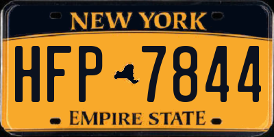 NY license plate HFP7844