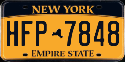 NY license plate HFP7848