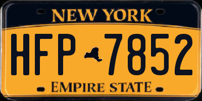 NY license plate HFP7852