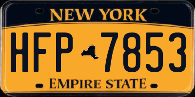 NY license plate HFP7853