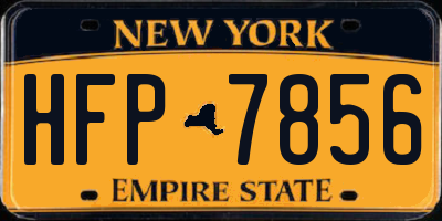 NY license plate HFP7856