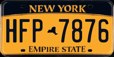 NY license plate HFP7876