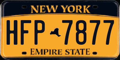 NY license plate HFP7877
