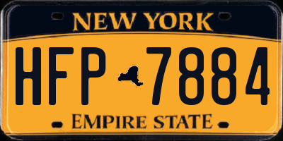 NY license plate HFP7884