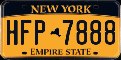 NY license plate HFP7888