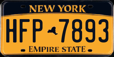 NY license plate HFP7893