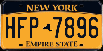 NY license plate HFP7896