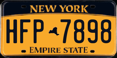 NY license plate HFP7898