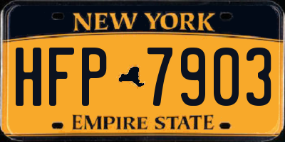 NY license plate HFP7903