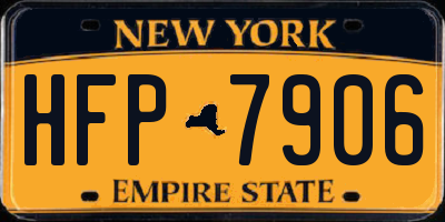 NY license plate HFP7906
