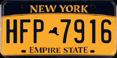 NY license plate HFP7916