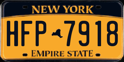 NY license plate HFP7918