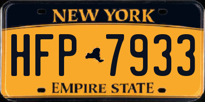 NY license plate HFP7933