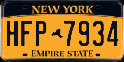 NY license plate HFP7934