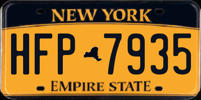 NY license plate HFP7935