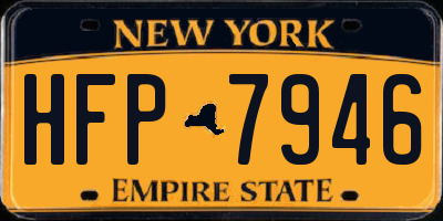 NY license plate HFP7946