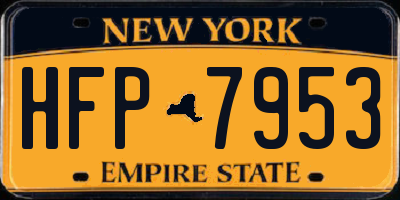 NY license plate HFP7953