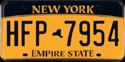 NY license plate HFP7954
