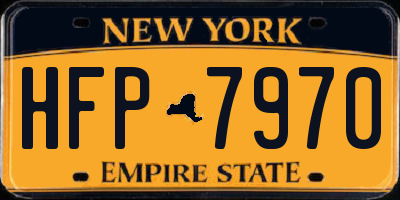 NY license plate HFP7970