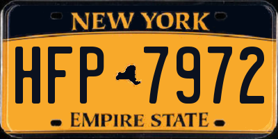 NY license plate HFP7972