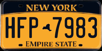 NY license plate HFP7983