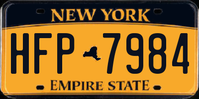 NY license plate HFP7984