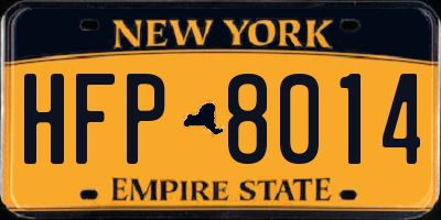 NY license plate HFP8014