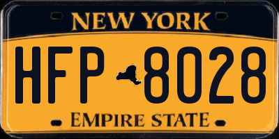 NY license plate HFP8028
