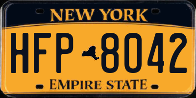 NY license plate HFP8042