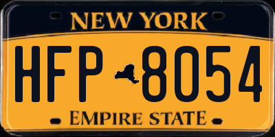 NY license plate HFP8054