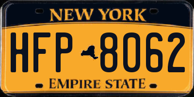 NY license plate HFP8062