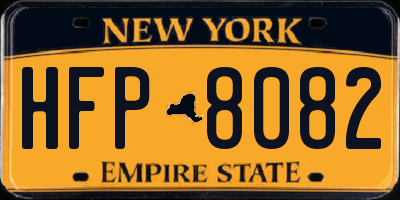 NY license plate HFP8082