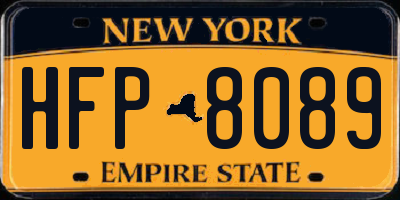 NY license plate HFP8089