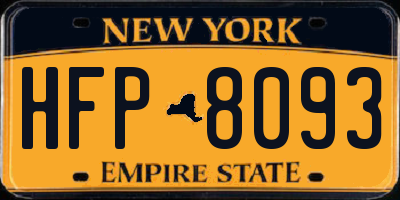 NY license plate HFP8093