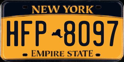 NY license plate HFP8097