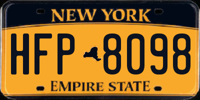 NY license plate HFP8098