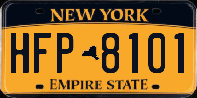 NY license plate HFP8101