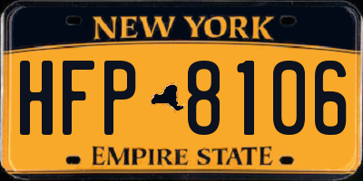 NY license plate HFP8106
