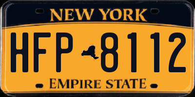 NY license plate HFP8112